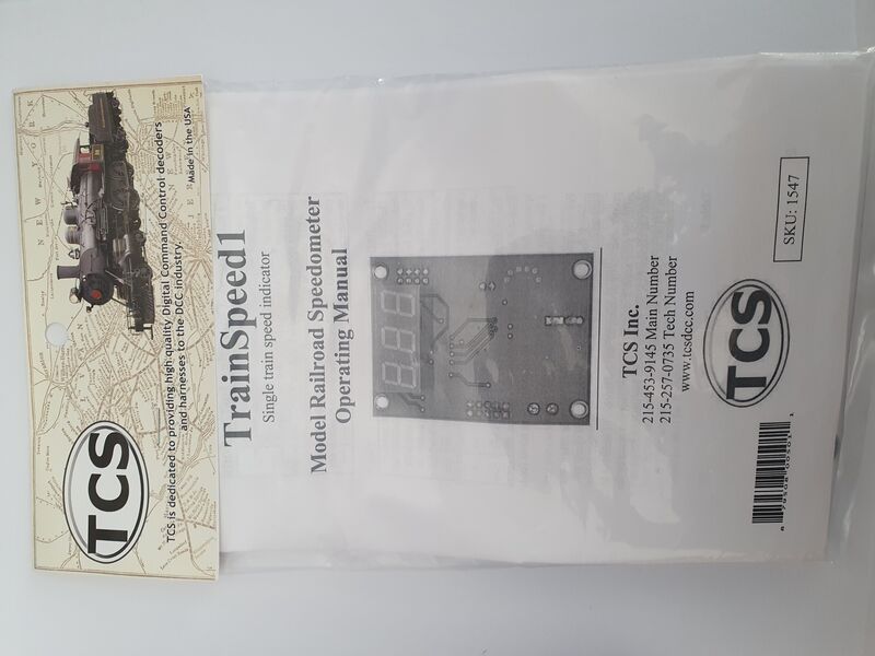 TCS1547 TCS TRAINSPEED1 This device measures the scale speed of trainsl