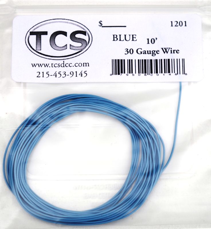 Blue 30 awg colour wire 10ft 33m