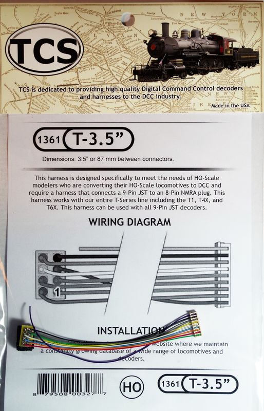 T 35 is a 35+39 harness for T series with NMRA plug