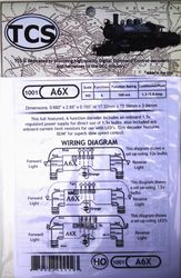 TCS:1001 TCS A6X 6 Function HO 'drop in' decoder with regulated 1.5v p