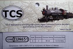 EUN651 Fully featured 2 function 6 pin decoder N scale