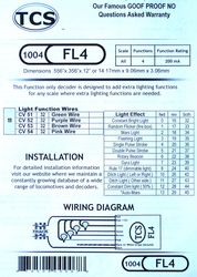 TCS:1004 TCS FL4 Fleet lighter 4 function only decoder