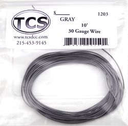 TCS:1203 TCS Grey 30awg colour wire 10ft (3.3m)