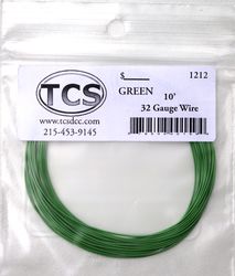 TCS:1212 TCS Green 32awg colour wire 10ft (3.3m)