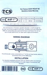 TCS:1391 TCS M4P Micro 4 function decoder with 1' harness and 8 pin NMRA Pl