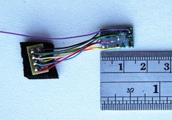 M4P Micro 4 function decoder 1 harness 8 pin NMRA plug