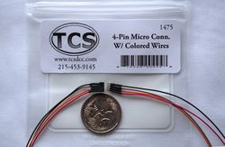 Micro 4 pin connector, coloured wires