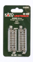 Kato N 62mm Straight track 4pk