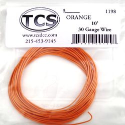 TCS:1198 TCS Orange 30awg colour wire 10ft (3.3m)