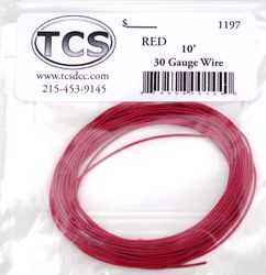TCS:1197 TCS Red 30awg colour wire 10ft (3.3m)