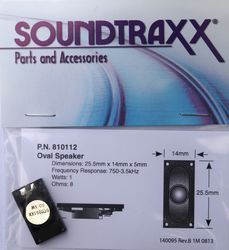 STX:810112 Soundtraxx Speaker Oval 26mm x 14mm (1.0” x 0.56”)