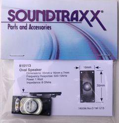 STX:810113 Soundtraxx Speaker Oval  35mm x 16mm (1.38” x 0.63” )