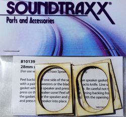 STX:810139 Soundtraxx Gasket Kit 40mm x 28.5mm Speaker (pkg. of 4)