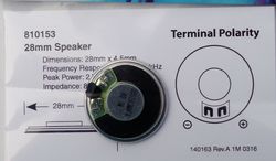 STX 810153 28mm round speaker 2 watt 8 ohm