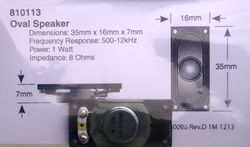 Speaker Oval  35mm x 16mm 138 x 063 